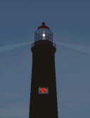 Neuer Leuchtturm Borkum (Nacht)